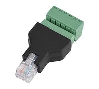 Adaptateur Connecteur,Tangxi 1Pcs RJ12 6P6C Mâle à 6 Broches Filaire Connecteur de borne à vis câblé, Ethernet Adaptateur de Bloc de Connexion à vis,Principal pour Modem