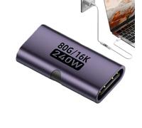 Adaptateur connecteur USB C - prise de couplage 240 W, extension de type C | Transmission rapide des données Connexion stable du signal Large compatibilité des appareils Design compact Utilisation eff