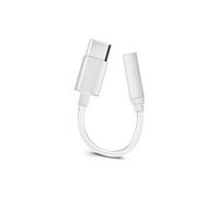 Adaptateur Connecteur USB Type C vers Jack 3.5 mm Audio Femelle Compact - Blanc