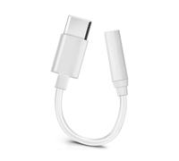 Adaptateur Connecteur USB Type C vers Jack 3.5 mm Audio Femelle Compact - Blanc