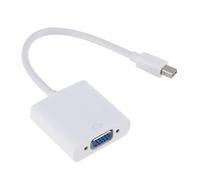 Adaptateur Convertisseur 1080p HD Mini DisplayPort Vers VGA, Cordon De Connexion Compatible Mini DP Thunderbolt for HDTV, Ordinateurs Portables, Moniteurs, Projecteurs(WHITE)