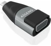 Adaptateur Convertisseur Aisens Aluminium Usb-C/M Vers Vga Hdb15/H Gris