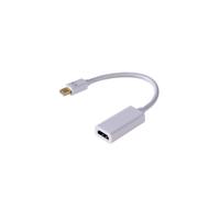 Akyga Adaptateur vidéo AK-AD-38 Mini DisplayPort mâle vers HDMI femelle 15 cm avec audio Blanc