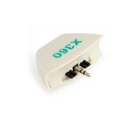 Adaptateur convertisseur Casque et Micro - prise jack 3.5 mm - pour Microsoft Xbox 360 Xbox360 - Blanc