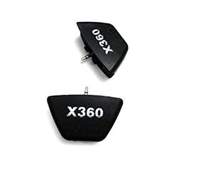 Adaptateur convertisseur Casque et Micro - prise jack 3.5 mm - pour Microsoft Xbox 360 Xbox360 - Noir