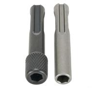 Adaptateur convertisseur de foret à tige hexagonale SDS Plus à 6,35 mm, support de tournevis magnétique à dégagement rapide pour marteau perforateur, tête de lot et chanfreinage (avec moletage)