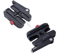 Adaptateur convertisseur de pince à levier long autobloquant rapide en métal avec bouton finement réglé, compatible avec plaque d'appareil photo Manfrotto 200PL et plaque à dégagement rapide