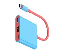 Adaptateur convertisseur de type C vers HDTV 4K60hz Sortie vidéo USB 3.0 5 Gbit/s et PD100W Améliore l'utilisation du jeu et la connexion de divertissement à domicile