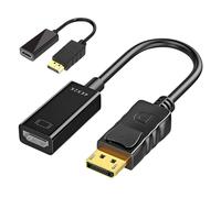 Adaptateur convertisseur DP 4K pour projecteur et ordinateur portable | Connecteur de câble de port d'affichage de bureau, de signal vidéo fluide, installation facile pour home cinéma, poste