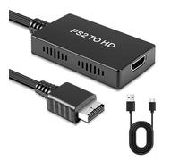 Adaptateur convertisseur HDMI PS2 - Prise en charge 480p/720p 4:3/16:9 - Plug & Play PS2 vers H-DMI - Compatible avec HDTV/moniteur/projecteur, alimenté par USB pour PS1/PS2 vers H-DMI