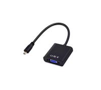 Adaptateur Convertisseur Micro HDMI à VGA - Noir - pour écran moniteur HDTV, MacBook, projecteur -