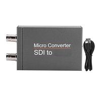 Adaptateur Convertisseur Mini HD SDI vers HDMI, Adaptateur de Signaux 3G vers SDI Pleine Définition 1080P avec Reconnaissance Automatique de la Résolution, Sortie Arrière en Boucle SDI Unidirectionnel