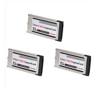 Adaptateur convertisseur PCMCIA ExpressCard à 2 ports USB 3.0 doubles haute vitesse (emplacement 34 mm) pour ordinateur portable