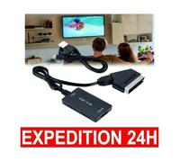 Adaptateur Convertisseur Péritel SCART vers HDMI 1080P HD.