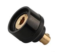 Adaptateur convertisseur pour torche de soudage TIG WP-17V 10-25 vers WP-26V 35-50, connecteur d'alimentation de 9 mm à 13 mm avec verrouillage mécanique, ABS noir + buse en métal pour MIG pour