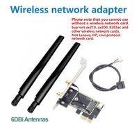 Adaptateur convertisseur sans fil M.2 vers PCI Express,avec antenne 6DBi 2x NGFF M.2,carte WiFi Bluetooth pour Intel AX210 AX200 9260