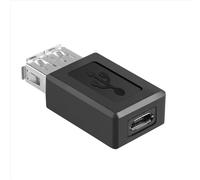 Adaptateur convertisseur USB 2.0 type A femelle vers micro-USB B femelle noir