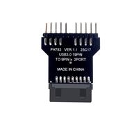 Adaptateur Convertisseur USB 3.0 19 Broches Vers USB 2.0 9 Broches à 2 pour Carte Mère, pour Refroidissement par Eau, Lumière RVB, Mesure de la