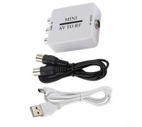 Adaptateur convertisseur vidéo AV vers RF pour RCA composite vers coaxial RF sans pilote nécessaire, prend en charge la lecture de plusieurs appareils vidéo
