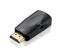 Adaptateur convertisseur vidéo HDMI mâle vers VGA femelle plaqué or avec câble audio 3,5 mm pour PC, ordinateurs portables TV et autres appareils HDMI