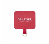 Adaptateur Cordon Téléphone portagle DRAEGER Paris - Adaptateur pour bandoulière téléphone - Languette universelles Smartphones - 8,5 x 1 x 6 cm - Rouge