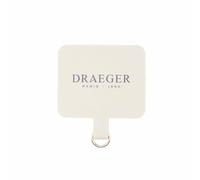 Adaptateur Cordon Téléphone portagle DRAEGER Paris - Adaptateur pour bandoulière téléphone - Languette universelles Smartphones - 8,5 x 1 x 6 cm - Beige