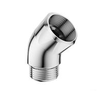 Adaptateur coudé 135° en laiton pour pommeau de douche finition nickel brossé, connecteur pivotant Union résistant aux fuites, pour système de douche mural ou à main, taille 42 mm