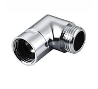 Adaptateur coudé de douche 1,27 cm, connecteur mâle vers femelle à 90 degrés, corps en laiton chromé, joint coudé pour bras de douche et combinés, raccord standard britannique pour salle de bain