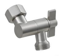 Adaptateur coudé de douche en acier inoxydable chromé à angle et hauteur réglables, pivotant à 360 degrés, filetage G1/2" pour raccords de bras de douche standard, élégant et bas pour profil (A)