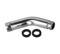 Adaptateur coudé de douche en acier inoxydable réglable à 135° avec filetage G1/2 finition chromée pour tuyau de pulvérisation supérieur de salle de bain sans outil (taille M)