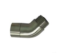 Adaptateur coudé de sortie de douche G1/2 coudé à 135° pour douchette à main - Raccord mural en acier inoxydable 304 avec filetage mâle - Finition brossée 5,5 cm