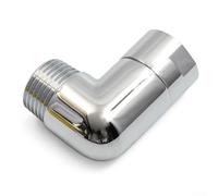 Adaptateur coudé en laiton massif à 90 degrés pour pommeau de douche avec connecteurs NPT femelle et mâle, finition noire mate, antirouille et étanche