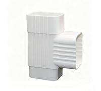 Adaptateur coudé en PVC à profil carré pour systèmes de descente avec options de courbure à 65 degrés et 90 degrés pour le routage de drainage structurel (G)