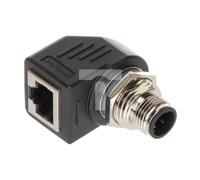 Adaptateur coudé M12D-W/RJ45-G