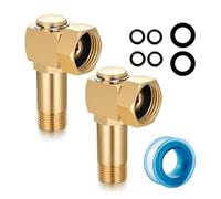 Adaptateur Coudé Pivotant For Enrouleur De Tuyau D'arrosage, 3/4 Po GHT Vers 1/2 NPT Mâle, Avec Rondelles Supplémentaires Et Ruban D'étanchéité(2PCS)