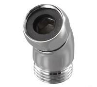 Adaptateur coudé pour pommeau de douche en acier inoxydable avec rotule de 135 degrés pour douchette à main et pulvérisateur supérieur, connecteur G1/2 finition chromée pour plomberie de salle de bain
