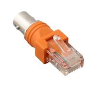 Adaptateur coupleur coaxial RF femelle vers RJ45 mâle, style BNC, connecteur enfichable à 8 broches avec boîtier en métal pour appareils de localisation, pour orange