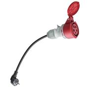 Adaptateur courant fort CEE 16 A vers Schuko - Adaptateur Schuko vers CEE 5 broches - 16 A vers 16-32 A - Adaptateur 230 V - Avec câble de 0,5 m de long - Chargeur de voiture électrique
