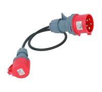 Adaptateur courant fort CEE 32 A vers 16 A 5G2.5 5P, fiche 32 A vers prise CEE rouge 16 A, câble EV 0,5 m, convient pour véhicules électriques, camping-cars