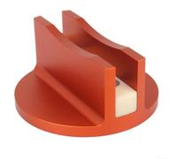 Adaptateur Cric Aluminium Rainuré pour Levage Sécurisé Orange | Rainures profondes, stabilité accrue, finition orange visible, installation rapide, compatible crics standards
