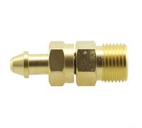 Adaptateur cylindre de gaz acétylène vers régulateur en laiton | Compatibilité CGA 200 300 510 520 | Pour équipements de soudage et applications de travail des métaux (CGA-200 à CGA-300)