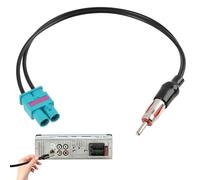 Adaptateur D’antenne Voiture Double Fakra vers DIN, Connecteur pour Autoradio De Remplacement, Adaptateur Fakra vers DIN pour Installation sans Modification, Câble Blindé Qualité Signal Stable