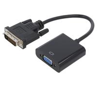 Adaptateur - D-Sub 15pin HD femelle - DVI-D -24+1- prise male - 0.2m - Full HD - noir