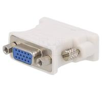 Adaptateur - D-Sub 15pin HD femelle - DVI-I -24+5- prise male - Full HD - blanc