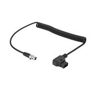 Adaptateur D TAP Mâle vers Mini XLR 4 Broches Câble D'alimentation Enroulé, Adaptateur D-Tap vers XLR Femelle 4 Broches à Angle Droit Câble D'alimentation Enroulé pour Moniteur TVlogic Cordon D'alimen