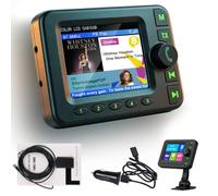 Adaptateur Dab Dab+ pour autoradio avec Bluetooth, transmetteur FM | Adaptateur radio numérique DAB Plus pour voiture, entrée et sortie AUX, antenne haute sensibilité, écran 2,8"