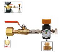 Adaptateur d'adaptateur de recharge d'intervalles de CO2 pour Sodastream Soda Stream Station de remplissage avec vanne à bille, W21.8-14 ou CGA320 pour Tr21-4 précieux CGA320 gauge