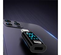 Adaptateur d'affichage numérique 140 W Type C femelle vers mâle Charge rapide 35 W avec surveillance de l'alimentation en temps réel pour transfert de données multi-appareils (A)