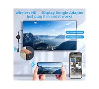 Adaptateur D'Affichage Sans Fil 4K, Dongle Wi-Fi Double Bande 2,4 + 5 GHz pour Diffusion Vidéo et Audio Depuis un Ordinateur Portable, une Tablette,