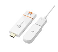 Adaptateur d'affichage sans Fil j5create ScreenCast 4K Max pour la Diffusion vidéo et Audio 4K UHD à partir d'un Mobile/d'une Tablette, Compatible avec AirPlay, Miracast et Chromecast (JVAW76MAX)